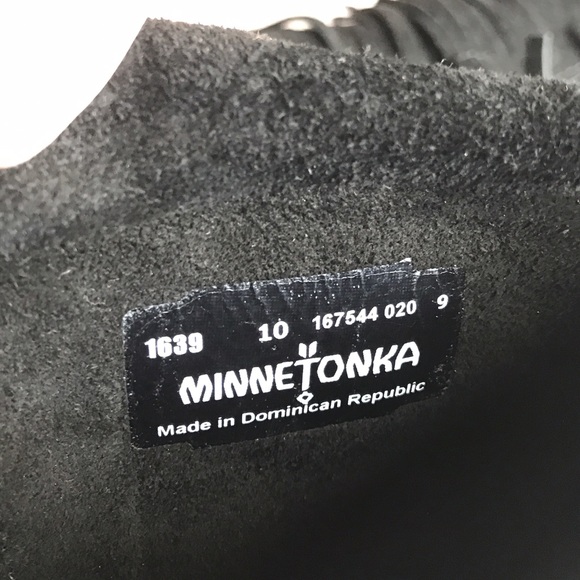 Minnetonka Black Fringe Boots - Picture 3 of 4