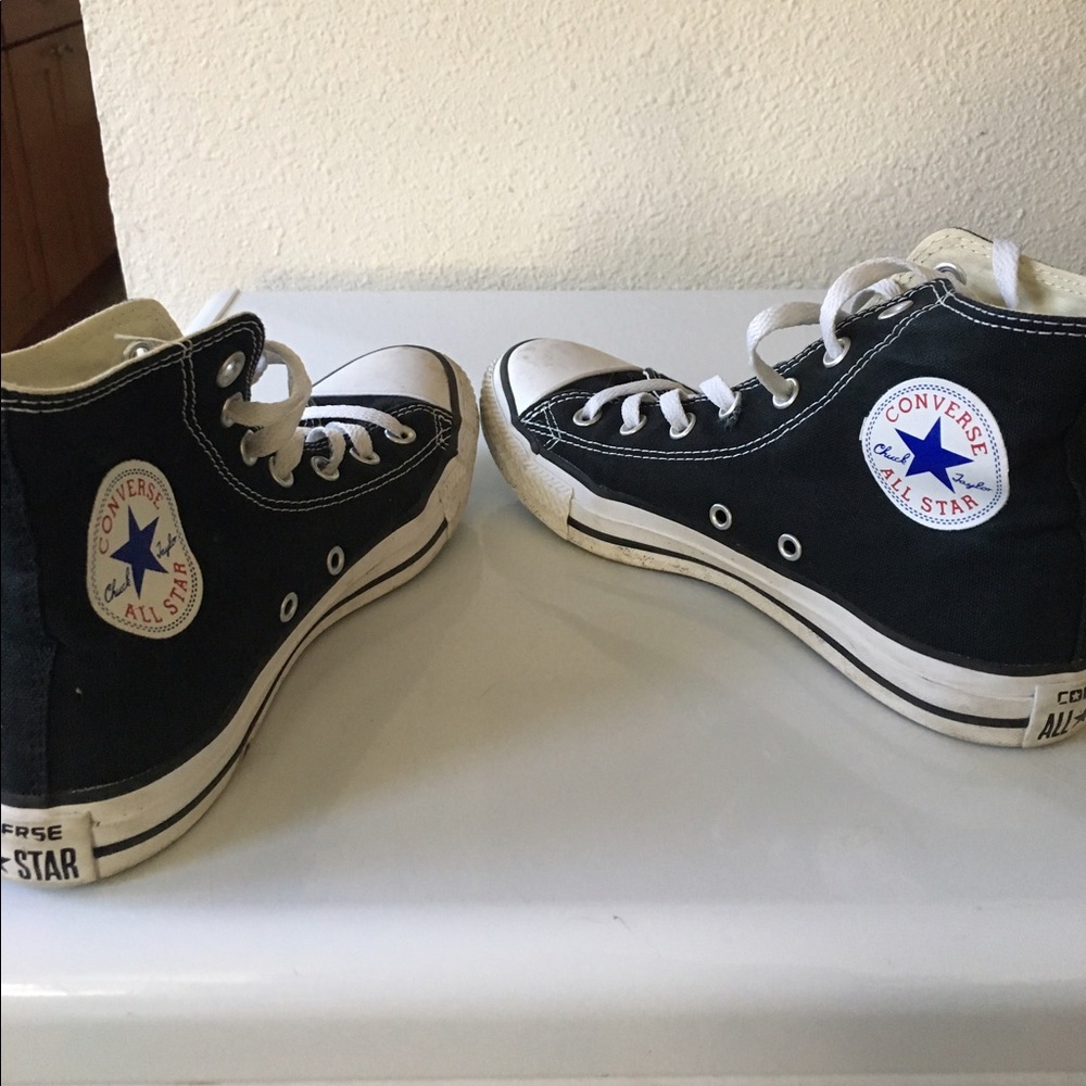 Chucks, black high top, sz 8 WM