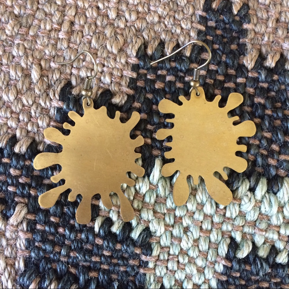 UrbanSamba "The Blob" Handmade Brass Earrings