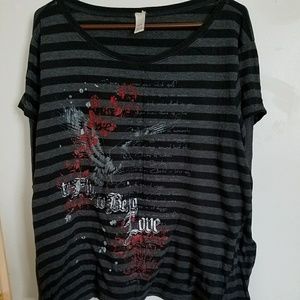 Layered look graphic tshirt