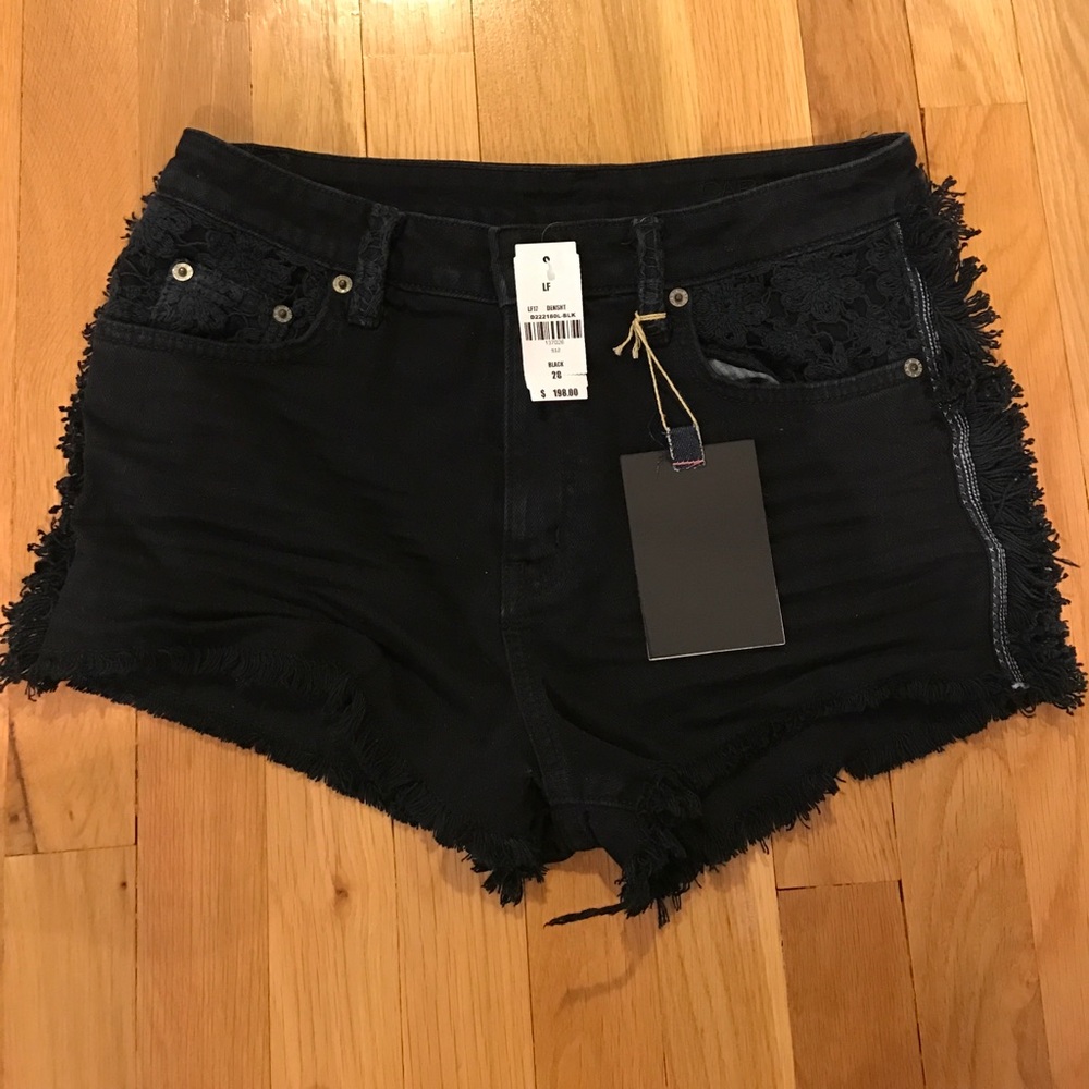 Black Denim Shorts *NEVER WORN*