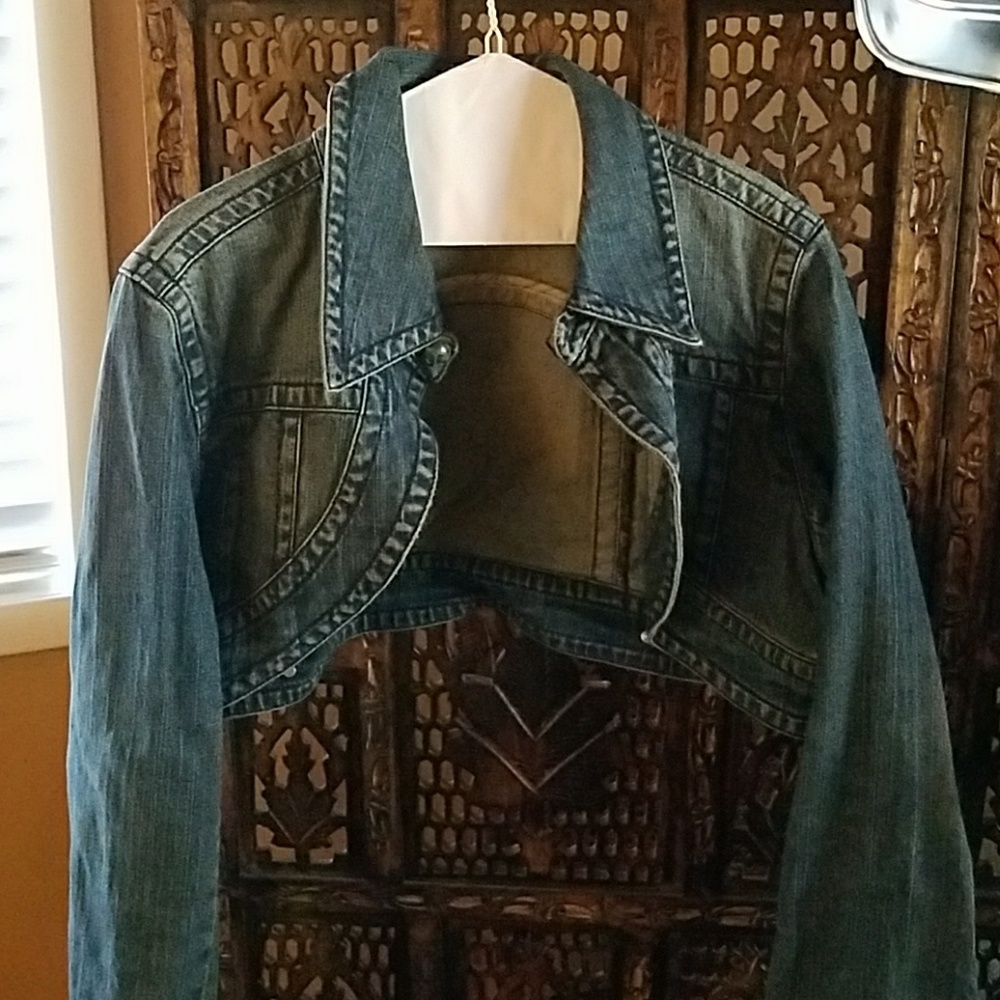 Venezia jean bolero jacket..Lane Bryant