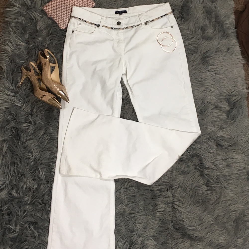 Burberry London Women's White Jeans Sz 12 🔥💖