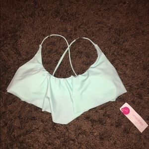 Flounce strappy bikini top!!