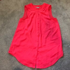 Sleeveless Button Down Blouse