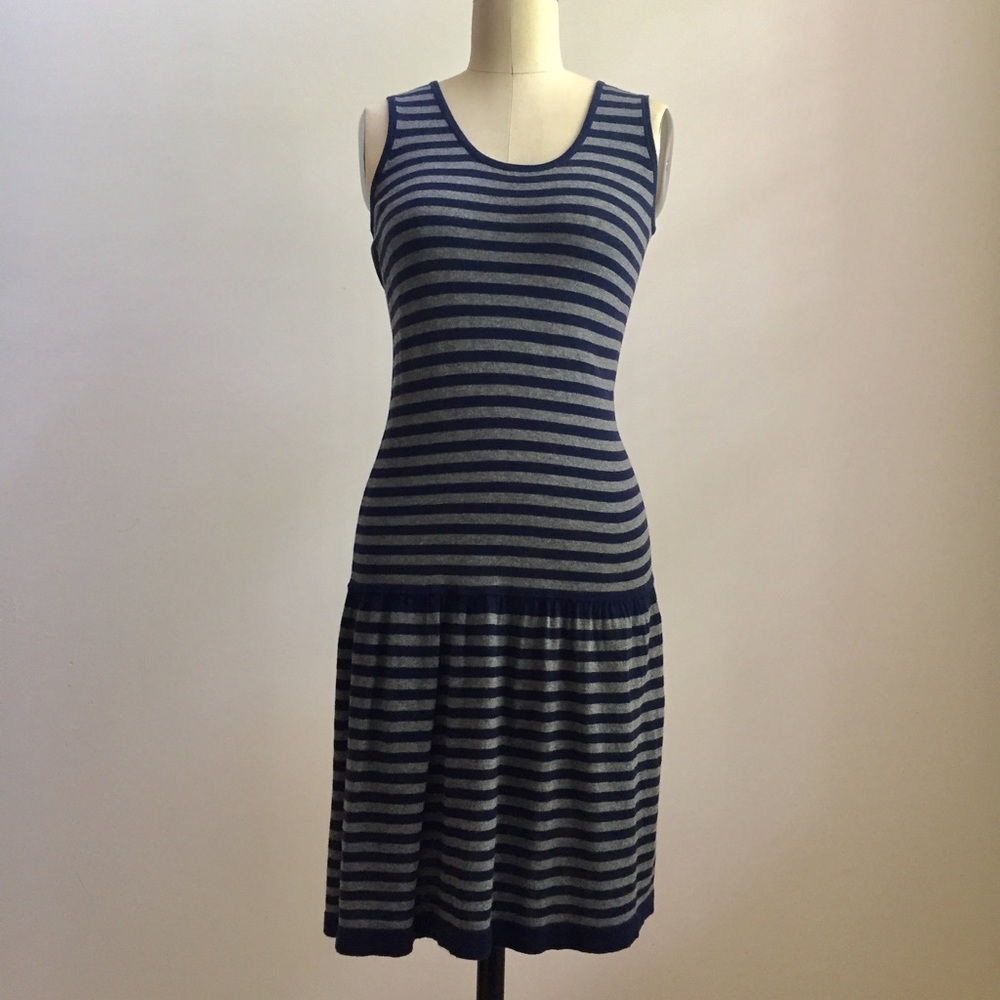 NWOT Max Studio Striped Drop Waist Dress