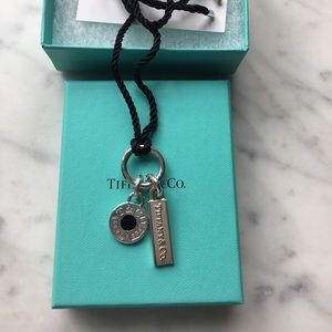 LIKE NEW Tiffany & Co black rope charm necklace