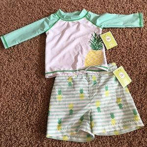 Brand new infant swimwear - trunks & long sleeve