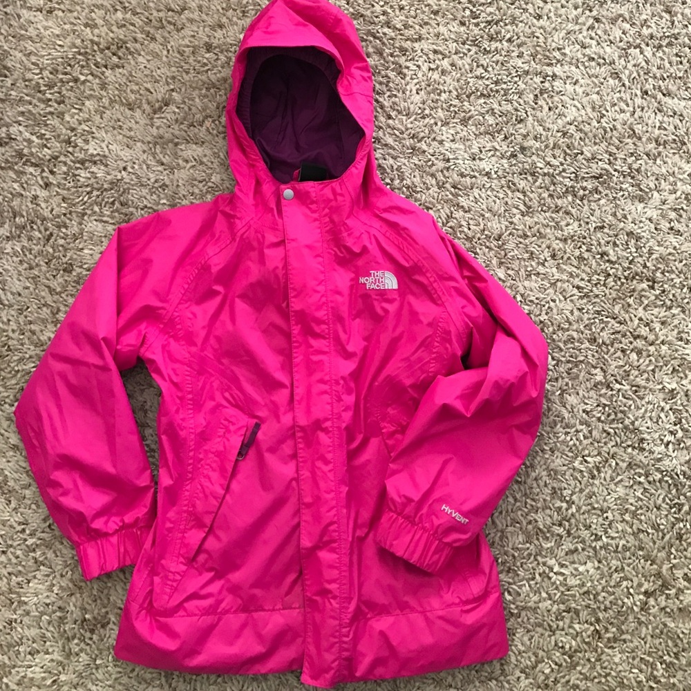 Girls North Face 3 in 1 Hyvent coat SIZE 7/8