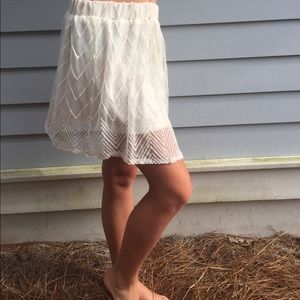 Sheer Laced- chevron overlay + silky skirt