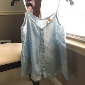 Blue Acid Wash Tank Top