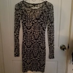 black and white dress