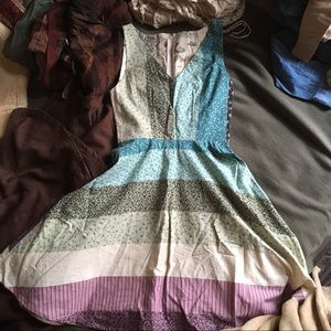 Handmade Cotton Sundress Striped Circle Skirt