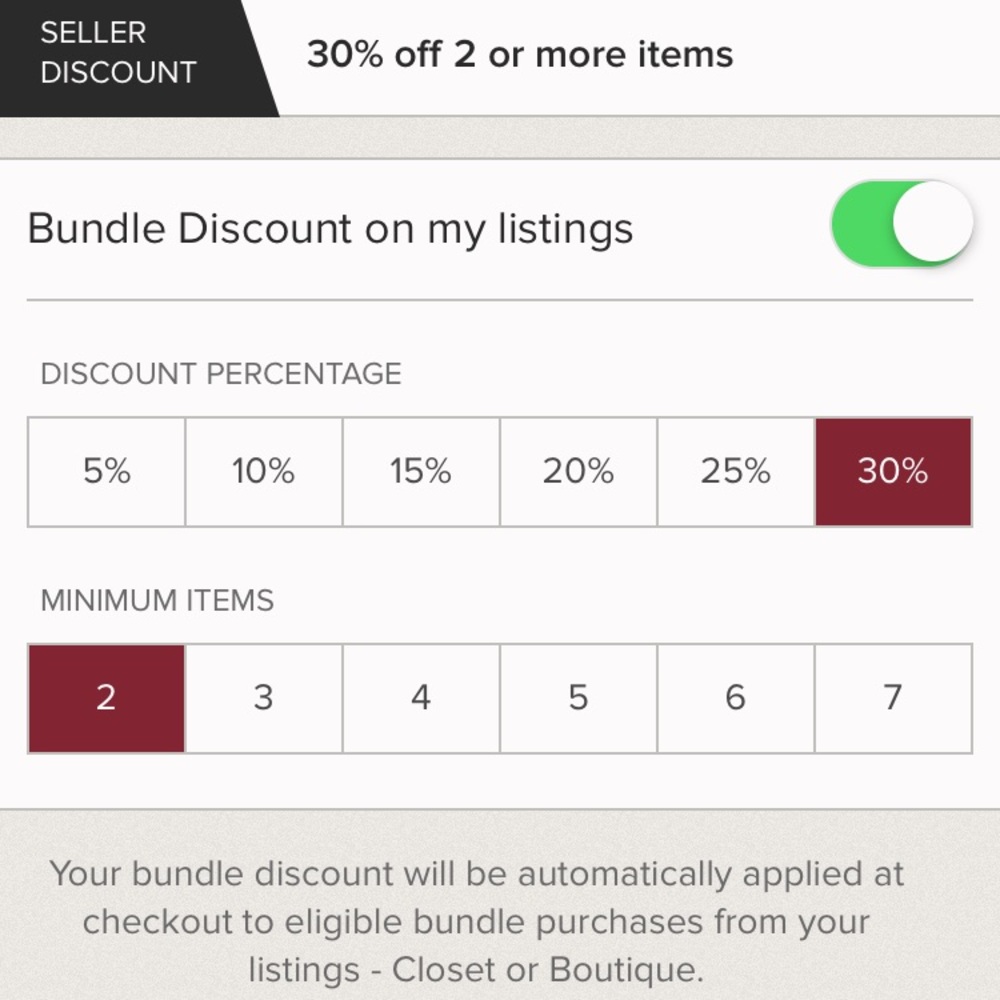 $5 items, 30% bundles