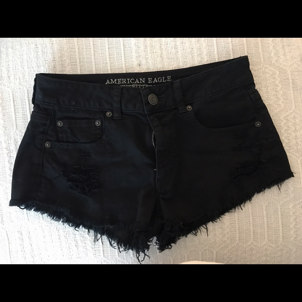 AE Black Cut Offs