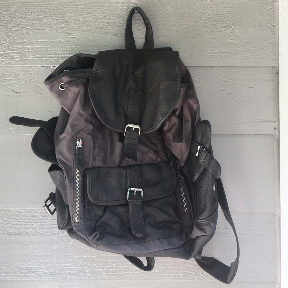 XL Urban Outfitters faux leather Backpack - Grey