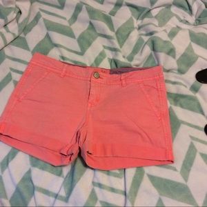 Salmon midi shorts