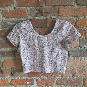 American Apparel Floral Crop Tee