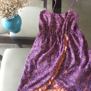 Patterned dress with Frills