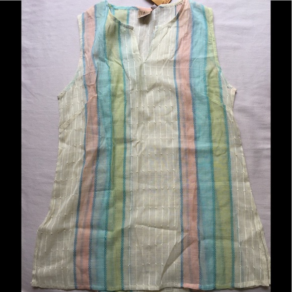 Indian cotton stripe tunic - Picture 2 of 3