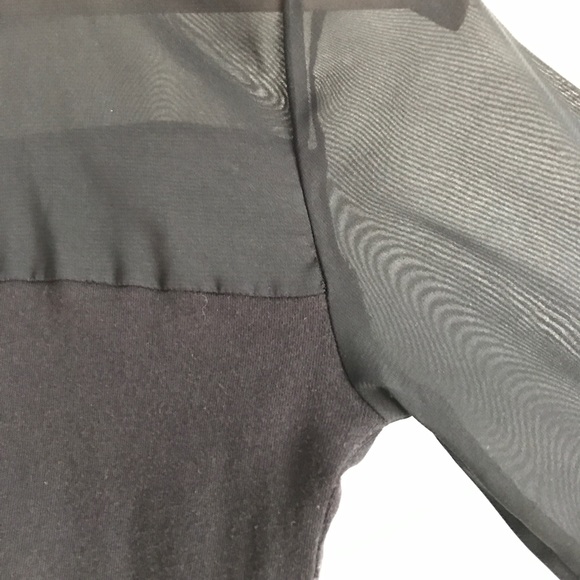 Black bodycon dress with sheer sleeves - Picture 3 of 3