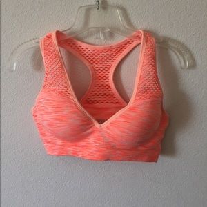 Pink sports bra