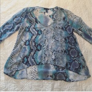 Beautiful printed Aqua shirt