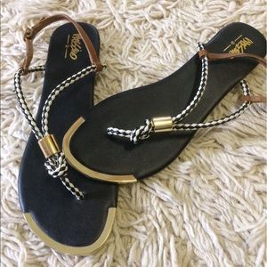 Nautical Thong Sandals