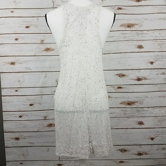 {Express} White Tunic Tank Black/Gray Speckling-M - Picture 2 of 5