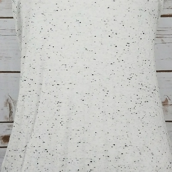 {Express} White Tunic Tank Black/Gray Speckling-M - Picture 4 of 5