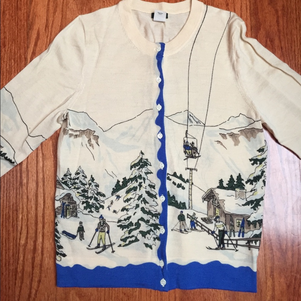 J. Crew Ski Scene Wool Sweater