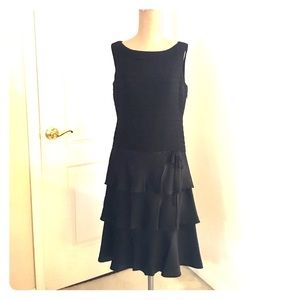 Stunning black dress .. drop waist, 100% silk