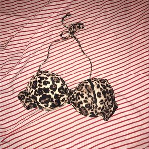 Leopard bathing suit top