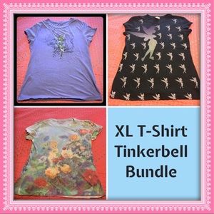 Disney Tinkerbell XL shirt bundle EUC