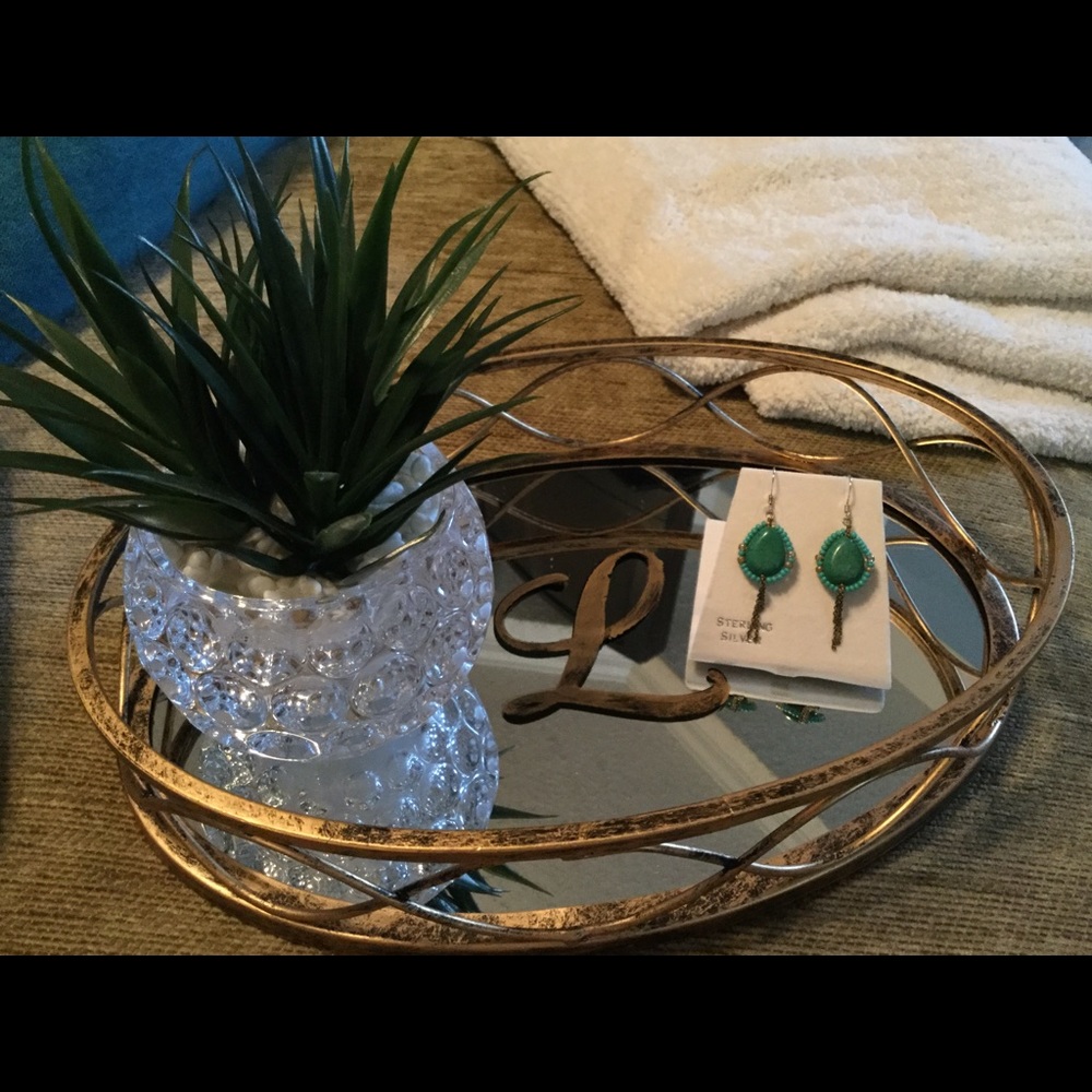 Turquoise Color stone earrings.