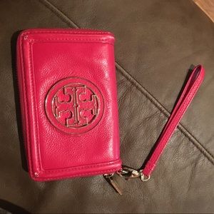 Pink Tory Burch Wristlet