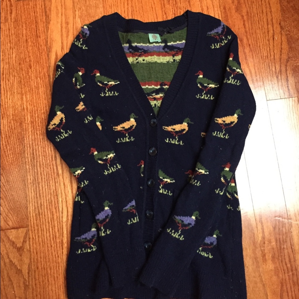 Anthropologie Duck Cardigan