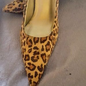 Faux Suede Nine West Leopard Print Heels