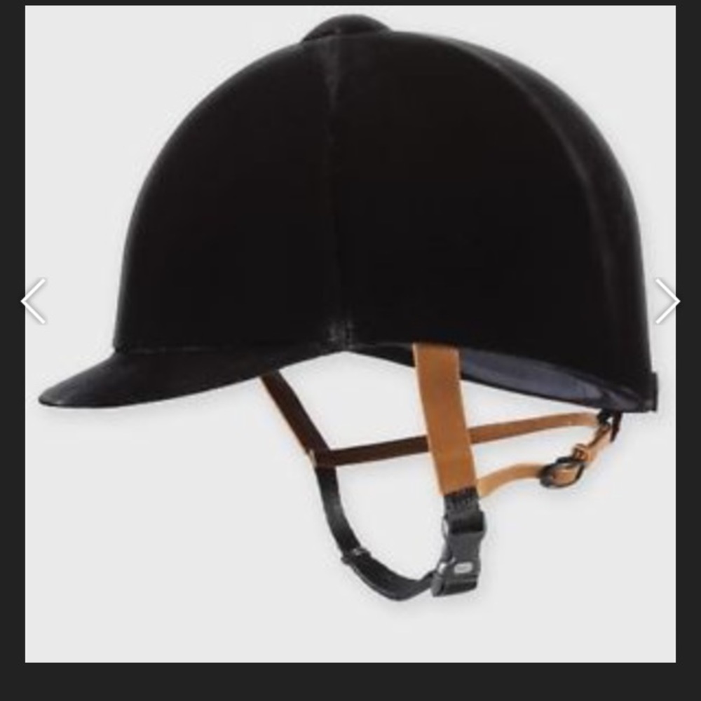 Velvet riding helmet