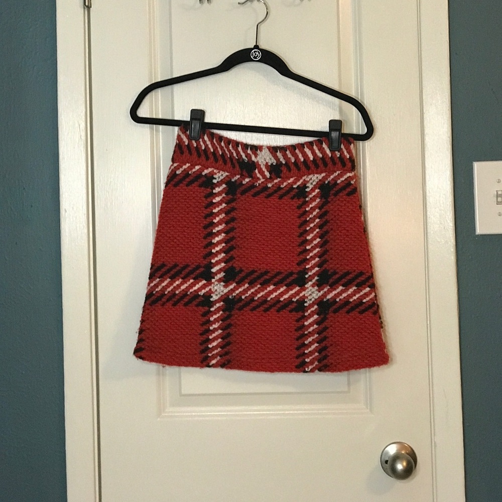 Top shop plaid a line skirt