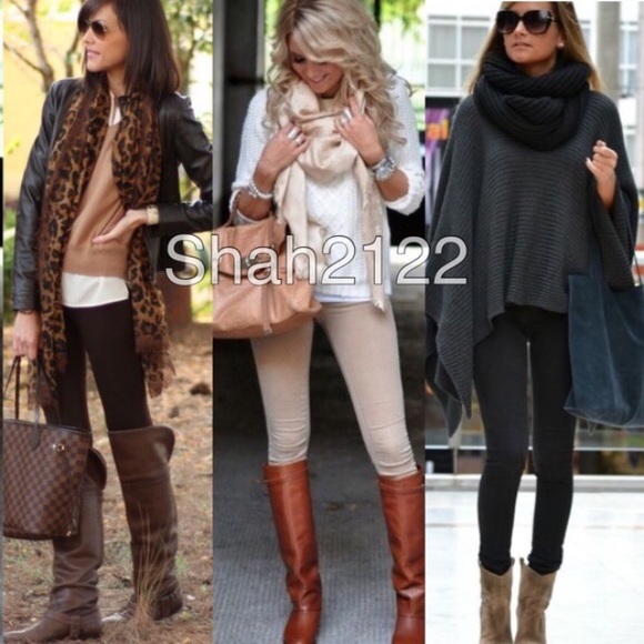 High waist fleece lined fall winter basic comfy - Picture 2 of 5