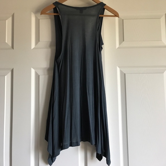 Blue green button down float tank top - Picture 3 of 3