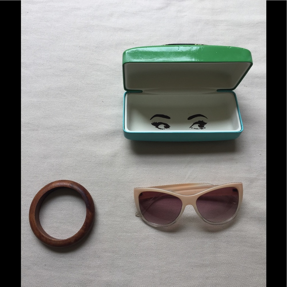 Peachy cream rose colored sunglasses
