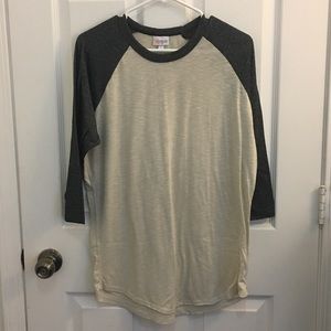 LuLaRoe L Randy - Black and Cream Heather