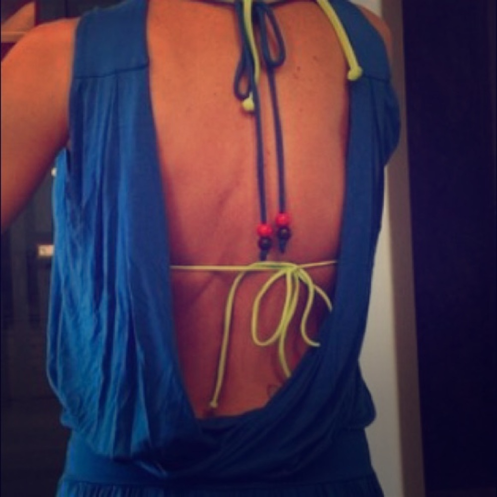 **DONATED**Blue swim coverup dress