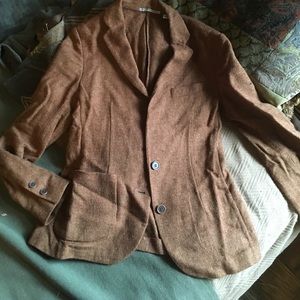 Unlined lightweight Rust Wool Jacket Blazer