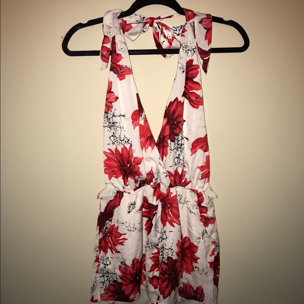 Floral Silk Romper