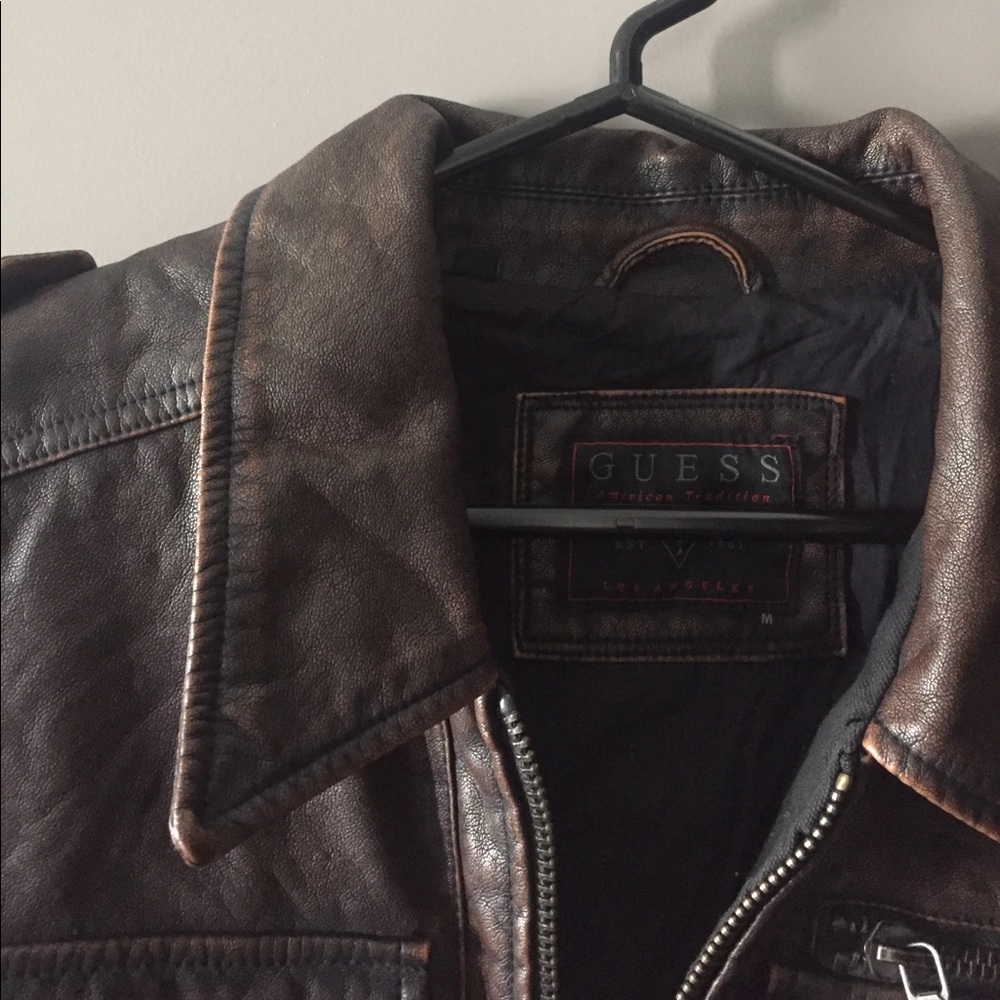 Selling Guess leather jacket for cheap!!