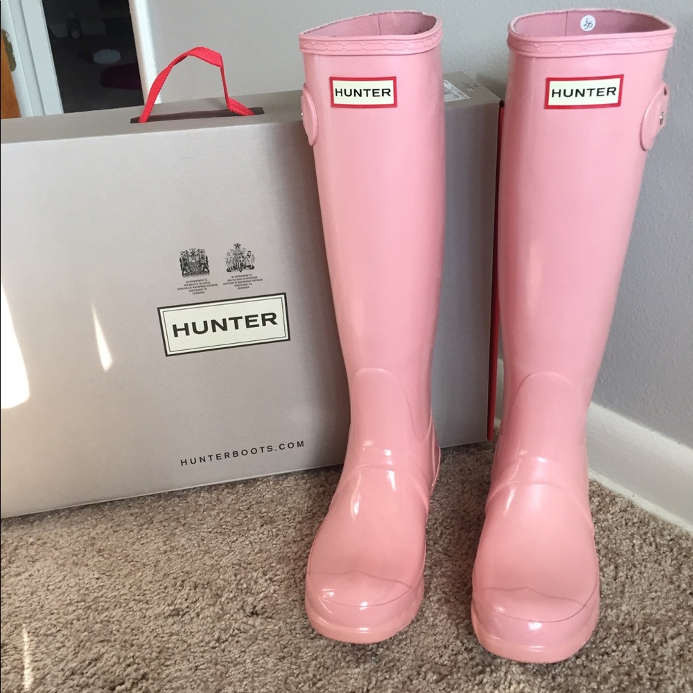 Pink Hunter Boots size 6