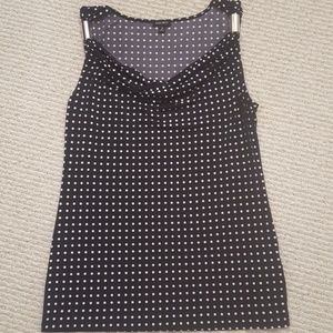 Never worn Black and White polka dots top